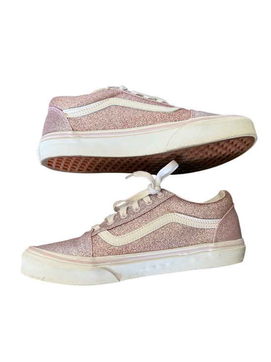 Vans Kids 2 Tone Glitter Old Skool Sneakers - Pink Rose/White-Size 5.5 main image 8
